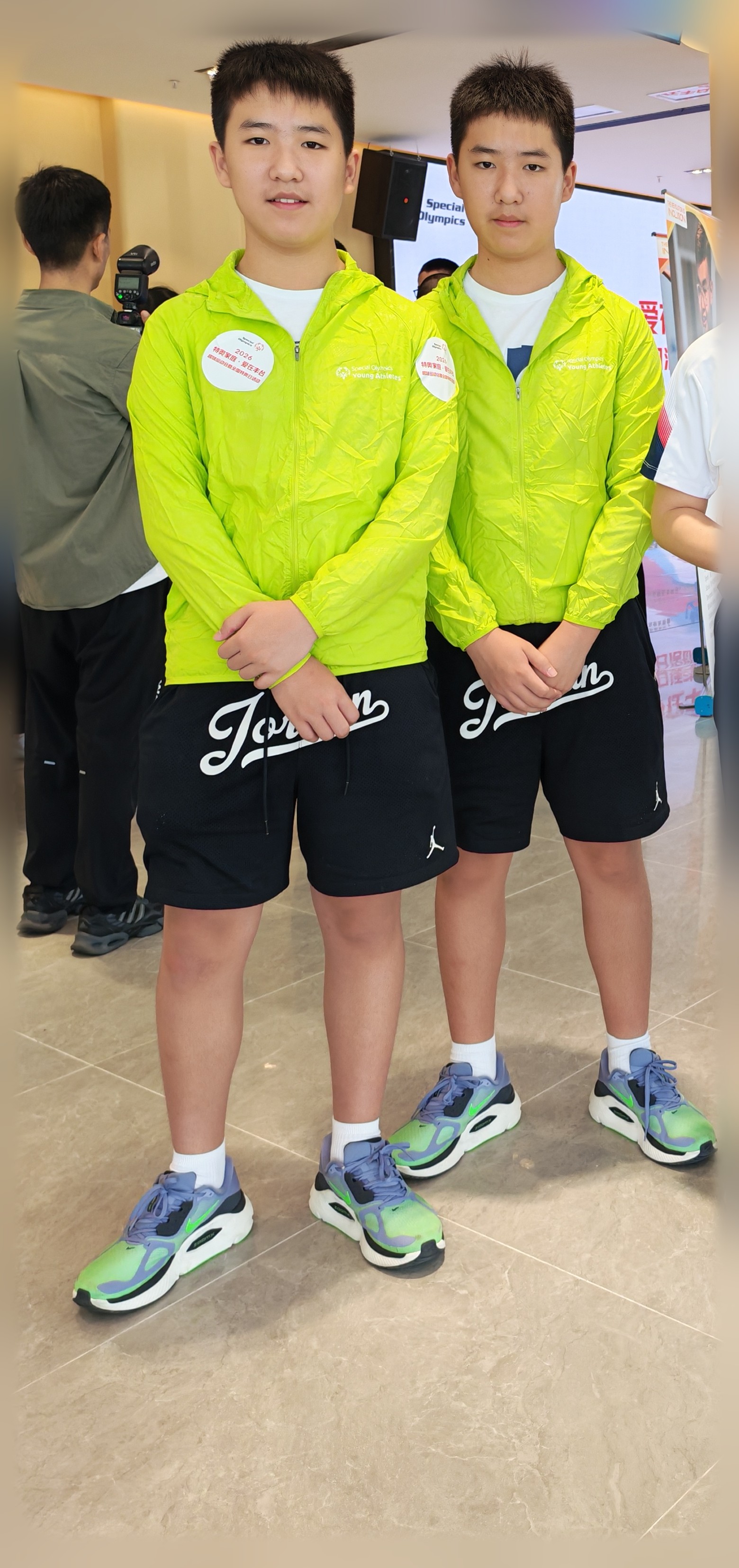 Eason and Evan at the Fengtai Special Olympics Day event
